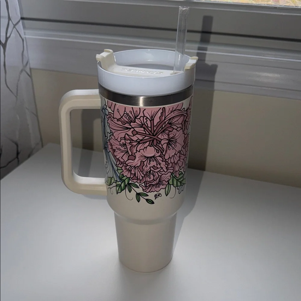 Stanley 40 oz Quencher – Cream Floral Artist Edition (2022, Glynn Rosenberg) - Picture 4 of 16